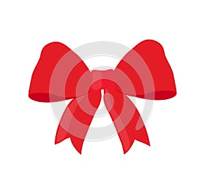 Vector Christmas red ribbon, xmas symbol