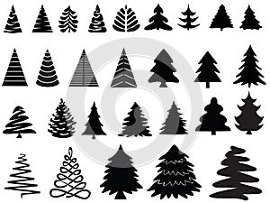 Vector christmas trees