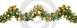 Vector Christmas Wave Border with Jingle Bells