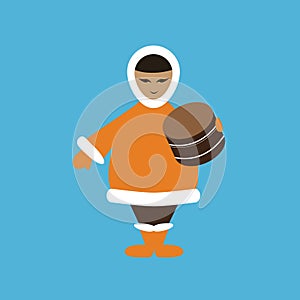 Vector chukcha eskimo