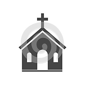 Vektor kostol ikona 