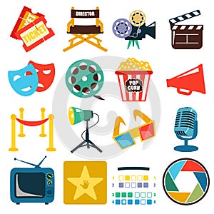 Vector cinema icon set