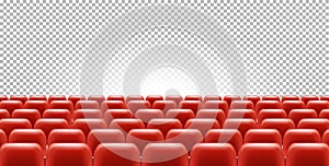 Vector cinema or theatre seats in empty hall