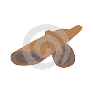 Vector cinnamon illustration isolated in cartoon style. Herbs and Species Series.