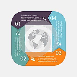 Vector circle arrows for infographic.Can be used for info graphi