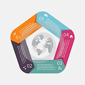 Vector circle arrows for infographic.Can be used for info graphi