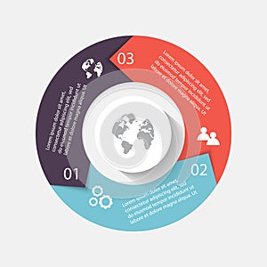 Vector circle arrows for infographic.Can be used for info graphi