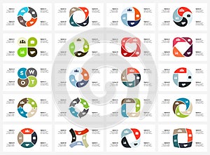 Vector circle arrows infographic, cycle diagram, graph, presentation chart. Business concept with 4 options, parts