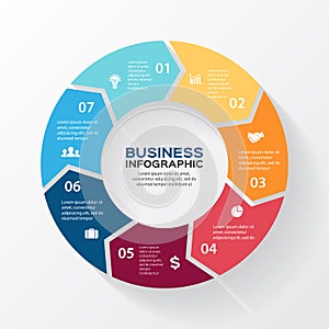 Vector circle arrows for infographic, diagram.