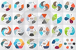 Vector circle arrows infographic, diagram, graph, presentation, chart. Business cycle concept with 6 options, parts photo