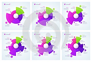 Vector circle chart designs, modern infographic templates