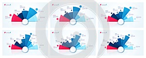 Vector circle chart designs, modern infographic templates
