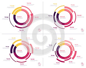 Vector circle chart designs template