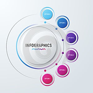 Vektor kruh graf šablona prezentace 