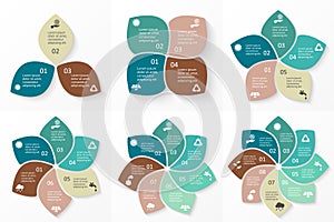 Vector circle eco infographic.