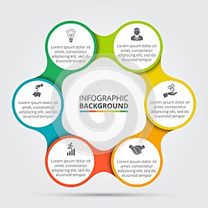 Vector circle element for infographic.