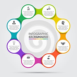 Vector circle element for infographic.