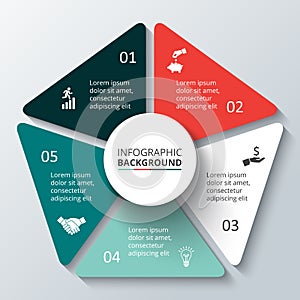 Vector circle element for infographic.