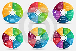 Vector circle element for infographic.