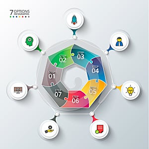 Vector circle element for infographic.