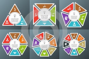 Vector circle elements for infographic.