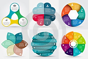 Vector circle elements for infographic.