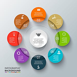 Vector circle elements for infographic.