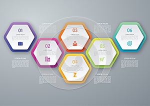 Vector circle hexagon infographic