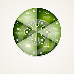 Vector circle info graphic. Template for diagram, graph, presentation and chart.