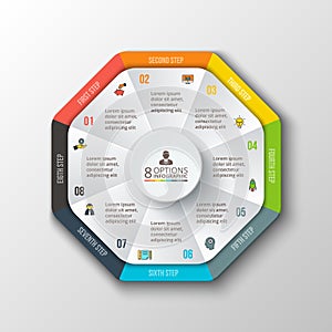 Vector circle infographic.