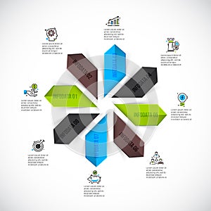 Vector circle infographic.