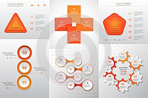 Vector circle infographic set.