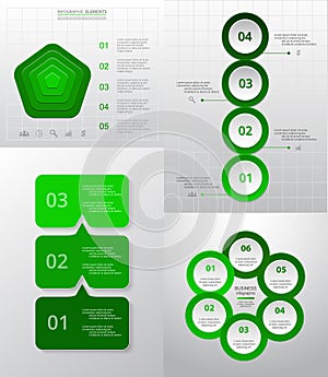 Vector circle infographic set.