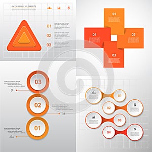 Vector circle infographic set.