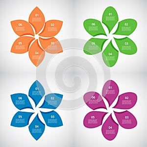 Vector circle infographic set.