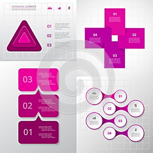 Vector circle infographic set.