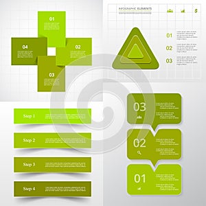 Vector circle infographic set.