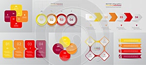 Vector circle infographic set.