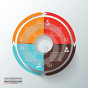 Vector circle infographic.