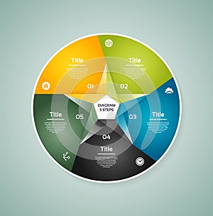 Vector circle infographic. Template for diagram, graph, presentation and chart.