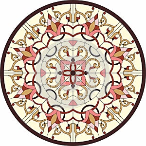 Vector circle from a lace pattern.