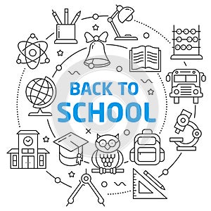 Vector circle lines illustration