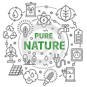 Vector circle lines illustration