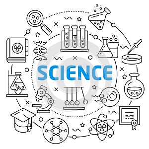 Vector circle lines illustration