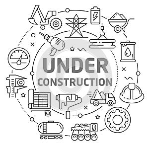 Vector circle lines illustration