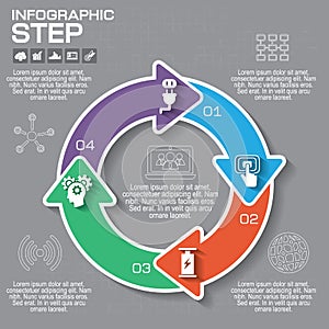 Vector circle puzzle infographic. Template for diagram, graph, p