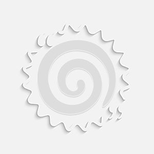 Vector Circle Speech Bubble Quote Blank Template.