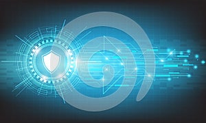 Vector circle tech security with various technological design.