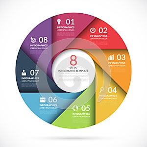 Vector circle template for business infographics