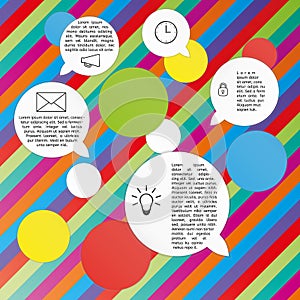 Vector circles and speak bubbles infographic template